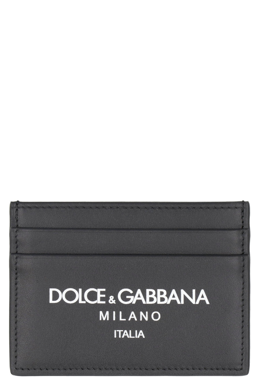 Dolce & Gabbana Smooth Calfskin Card Case — Black Calf Cases