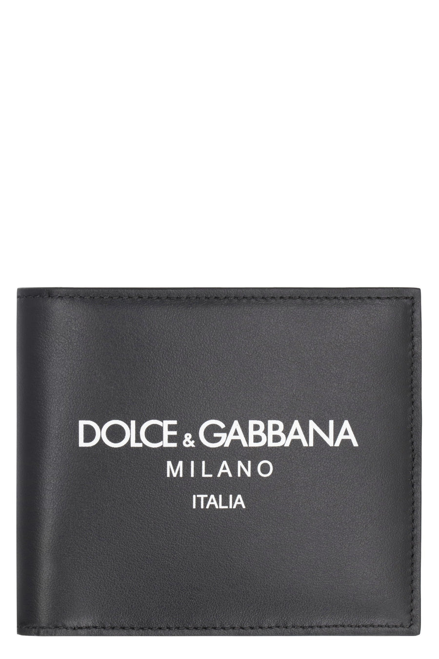 Dolce & Gabbana Calf Leather Flap-Over Wallet — Black Cardholders