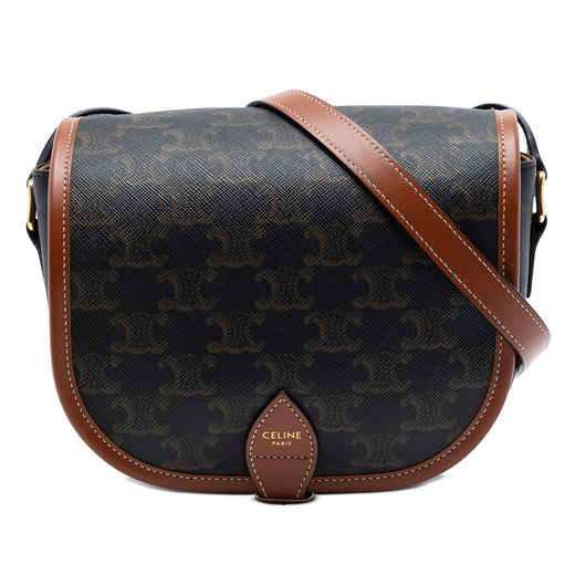 Medium Triomphe Coated Canvas Folco Crossbody - Image 1
