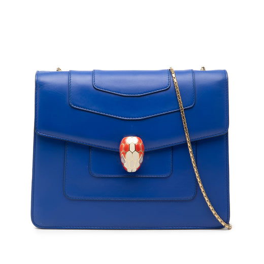 Small Leather Square Serpenti Forever Chain Crossbody - Image 1