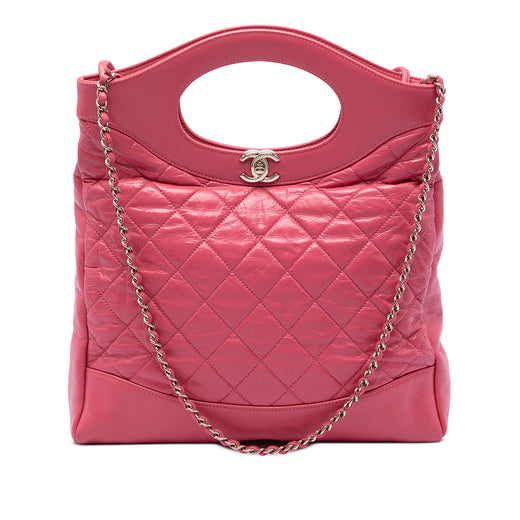 Small Quilted Shiny Aged Calfskin 31 Shopping Bag - Image 1