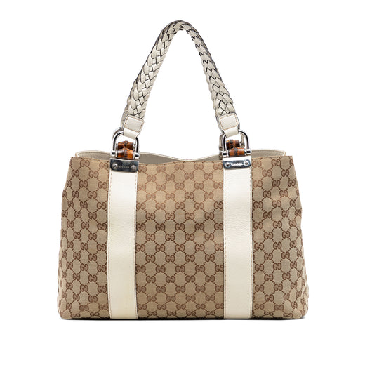 Medium GG Canvas Bamboo Libeccio Tote - Image 1