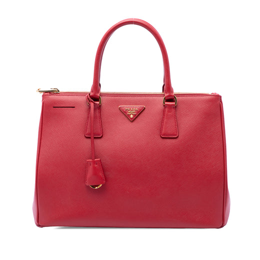 Large Saffiano Lux Galleria Double Zip Tote - Image 1