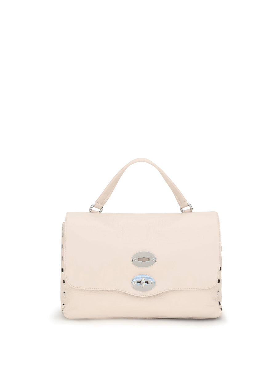 Zanellato Postina Daily Top Handle Bag — White Calf Leather Bos Taurus