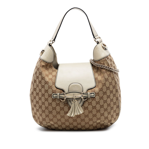 Medium GG Canvas Emily Flap Satchel - Image 1