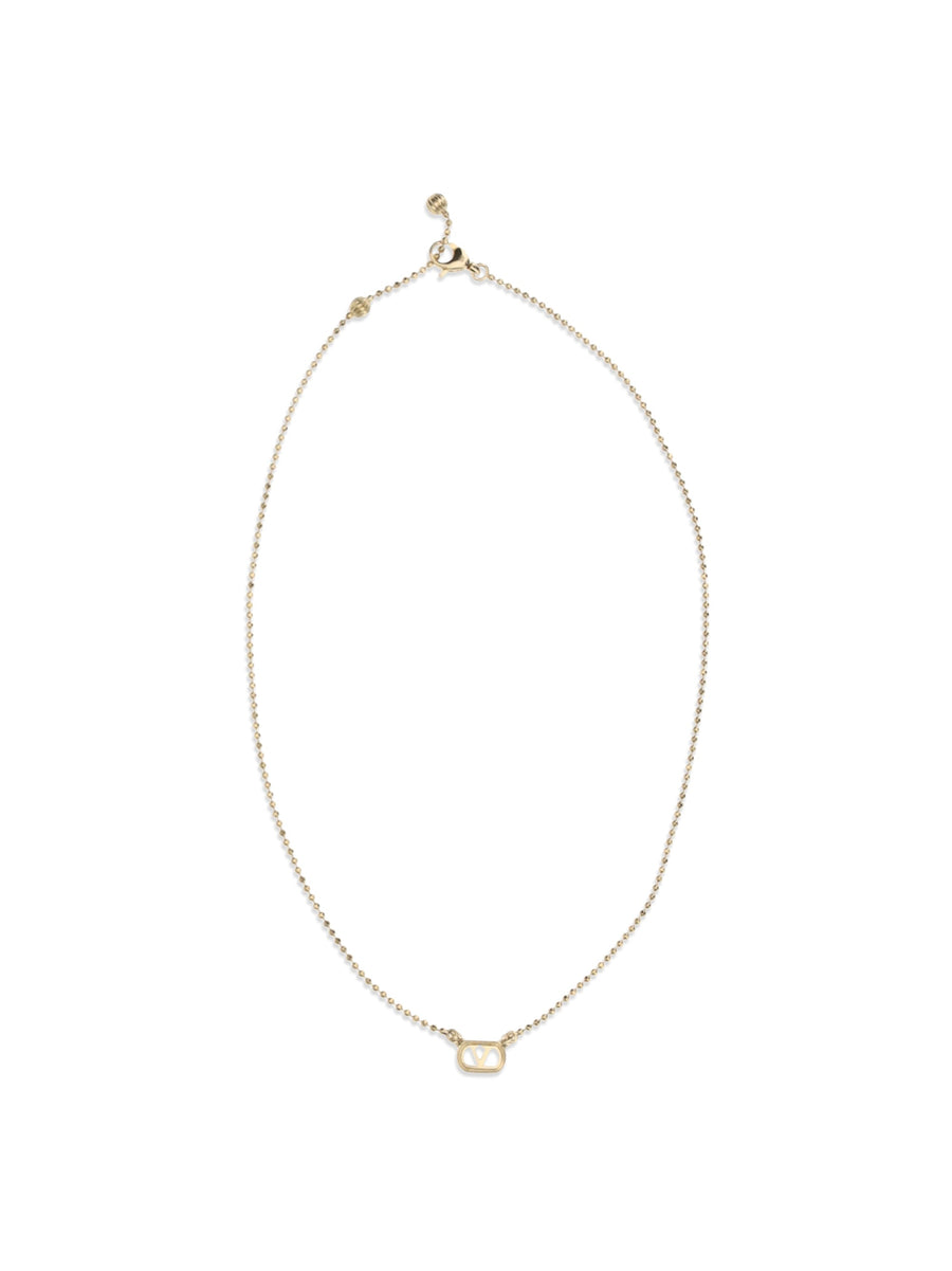 Valentino Garavani Ovalette Necklace — Gold Brass Necklaces