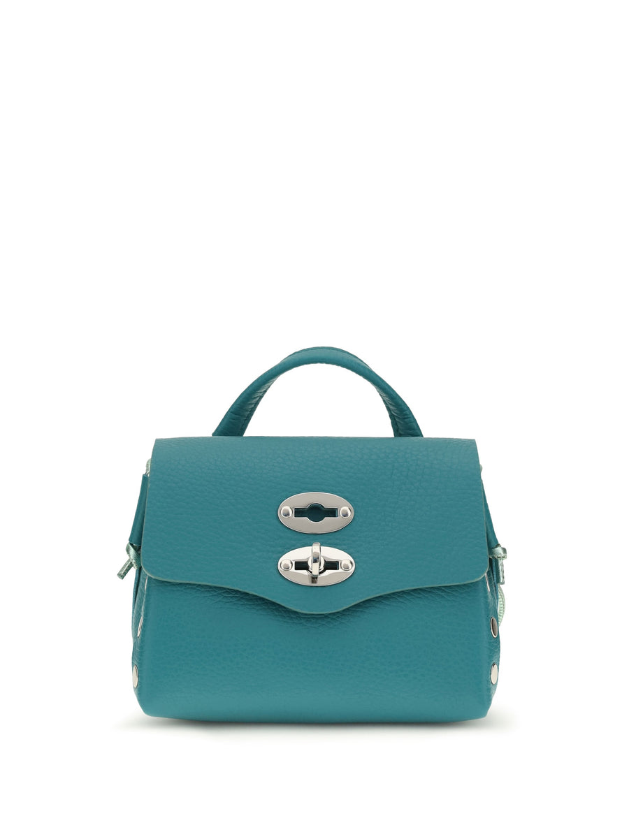 Zanellato Postina Shoulder Bag — Green Calf Leather Bos Taurus