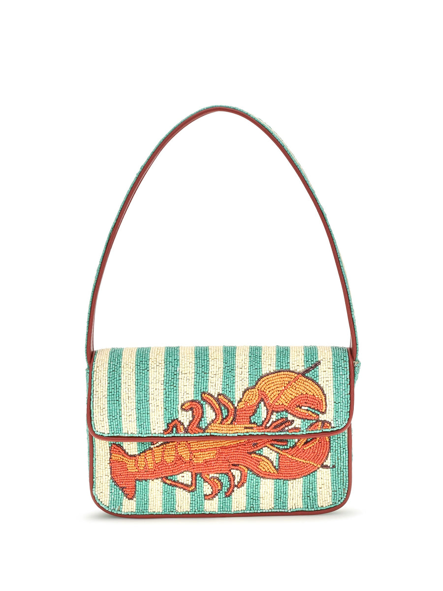Staud Tommy Shoulder Bag — Multicolor Rayon