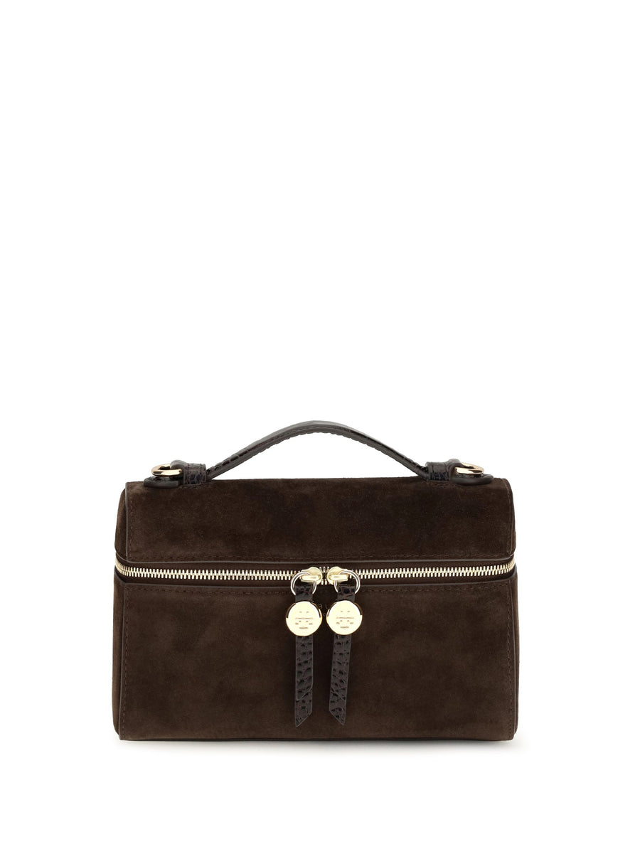 Tory Burch Romy Shoulder Bag — Brown Suede