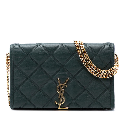 Quilted Lambskin Diamond Becky Chain Wallet - Image 1