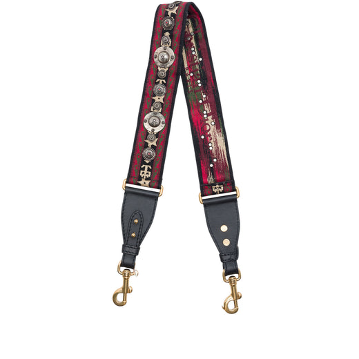 Studded Embroidered Canvas Bag Strap - Image 1