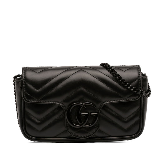 Mini GG Marmont Matelasse Calfskin Monochrome Flap Crossbody - Image 1