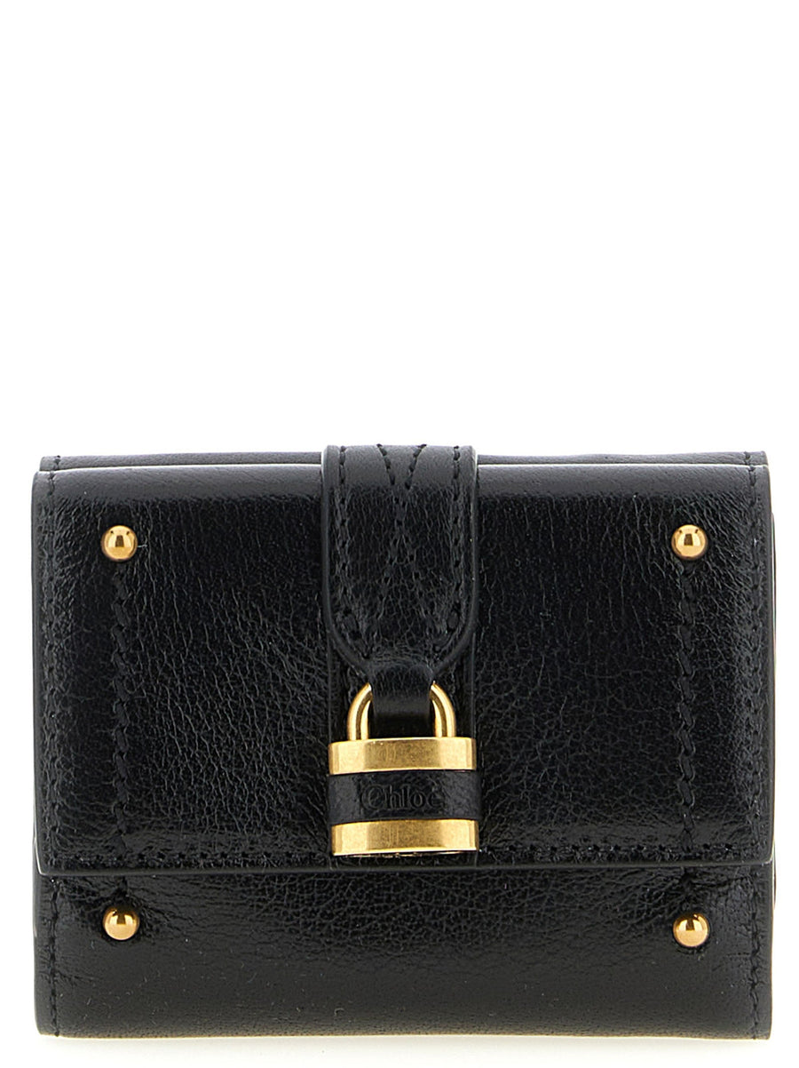 Chloé Paddington Wallet — Black Buffalo Leather