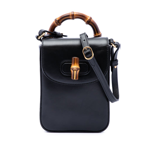 Mini Calfskin Bamboo Top Handle Bag - Image 1