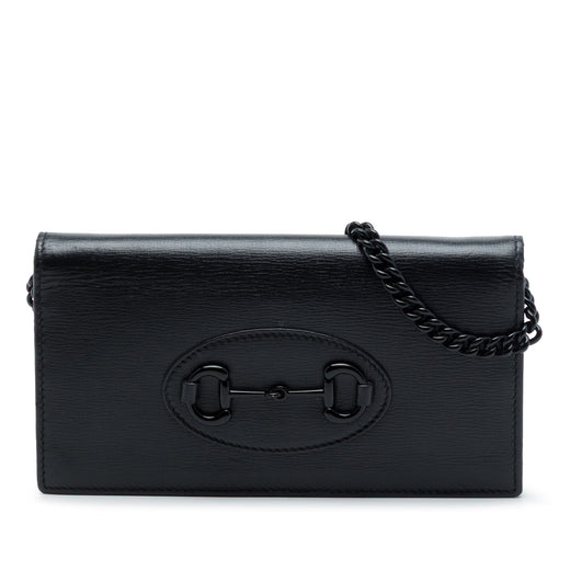 Calfskin Horsebit 1955 Monochrome Wallet on Chain - Image 1