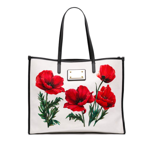 Canvas Floral Print Tote - Image 1