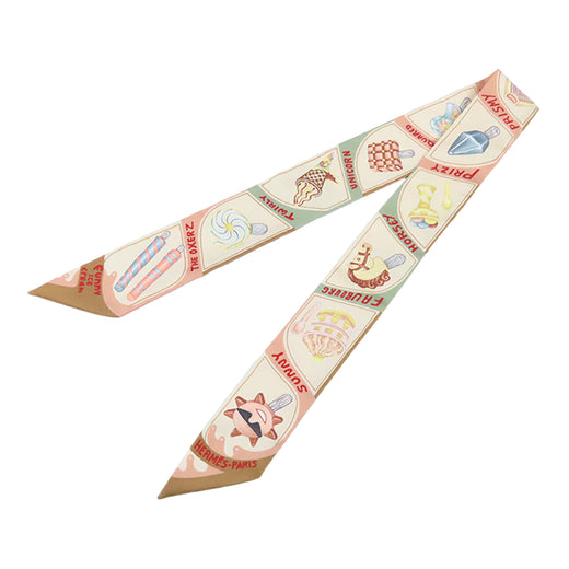 Funny Ice Cream Silk Twilly Scarf - Image 1
