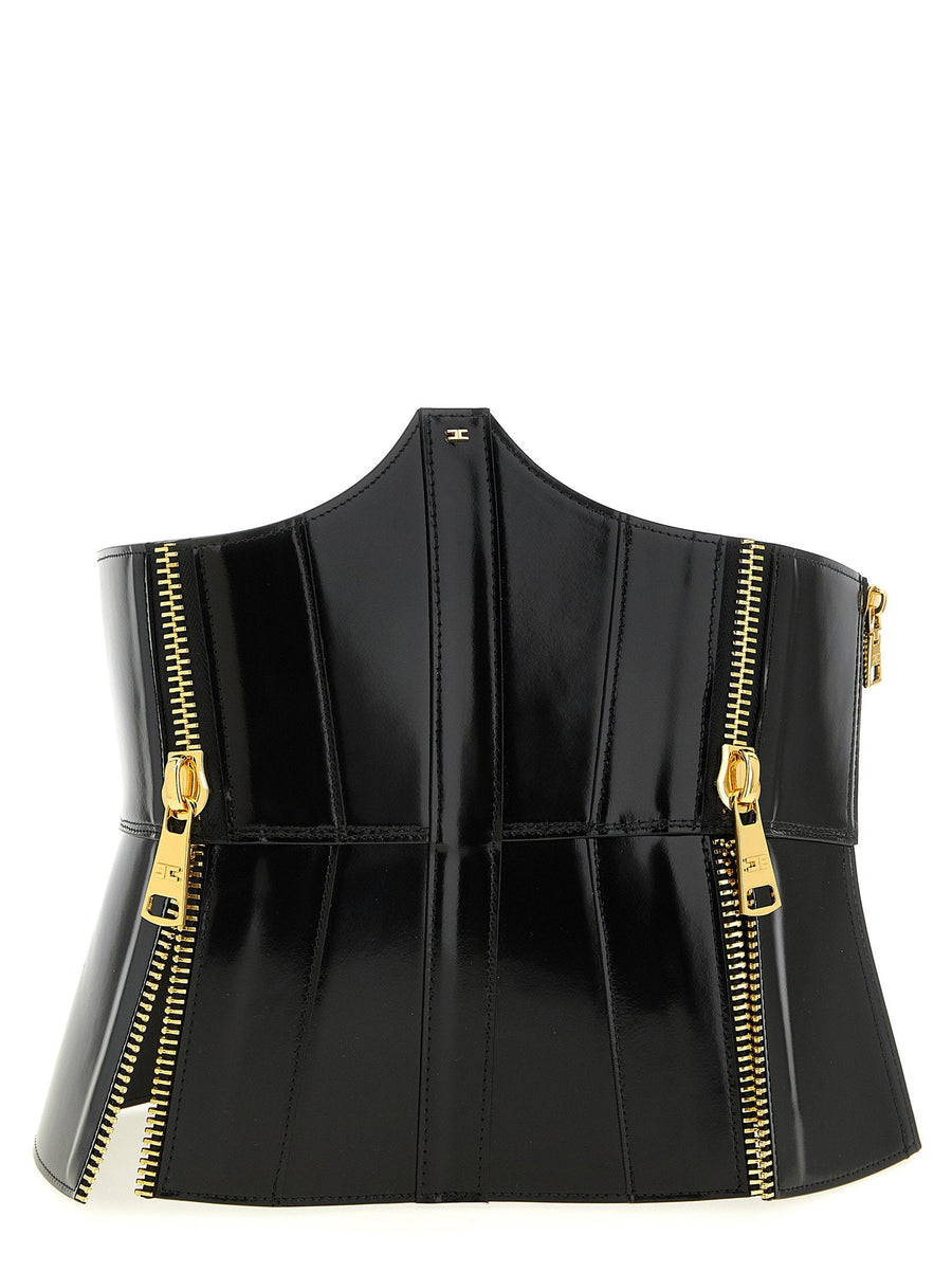 Elisabetta Franchi Bustier Belt — Black