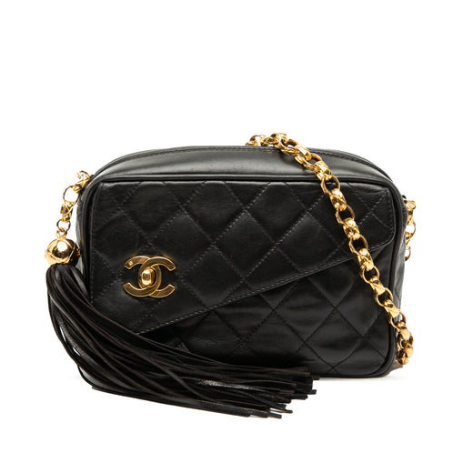 Mini CC Quilted Lambskin Tassel Camera Bag - Image 1