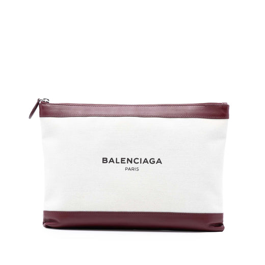 M Canvas Navy Clip Clutch - Image 1
