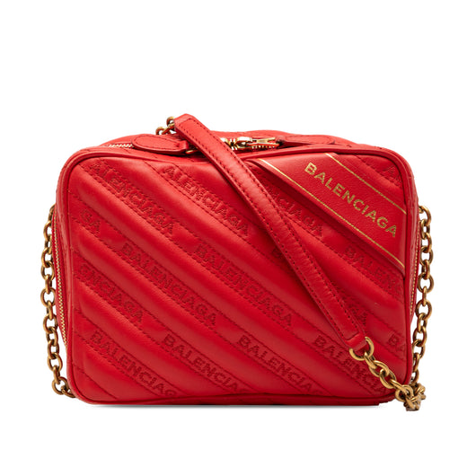 Calfskin Allover Logo Blanket Reporter XS Crossbody - Image 1