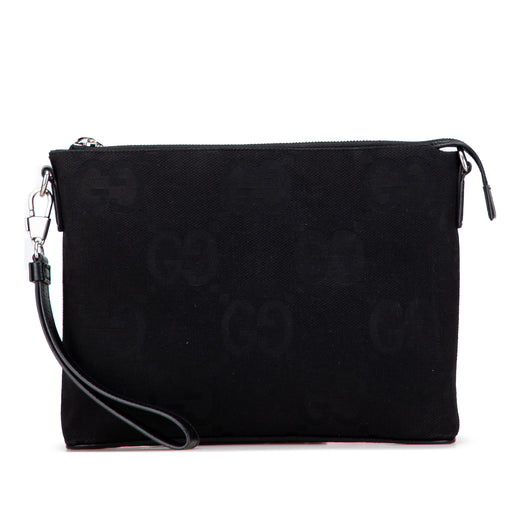 Jumbo GG Canvas Clutch on Strap - Image 1