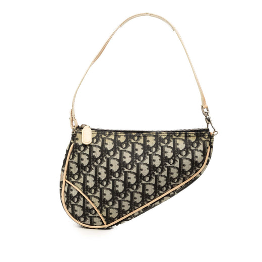 Mini Diorissimo Coated Canvas Saddle Pochette - Image 1