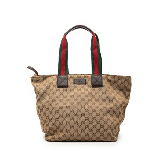 GG Canvas Web Tote - Image 1