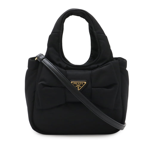 Mini Padded Re Nylon Bow Satchel - Image 1
