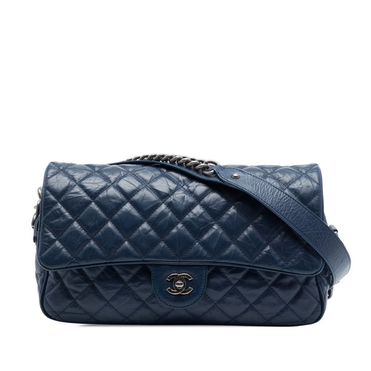 Medium Quilted Crumpled Calfskin Airlines Casual Rock Flap - Image 1
