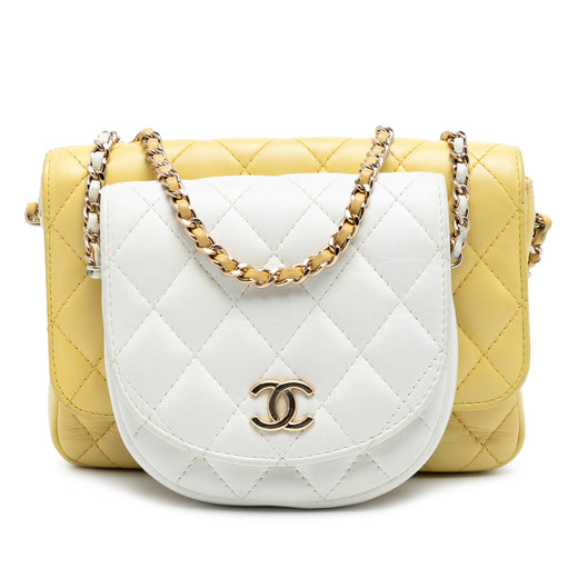 CC Quilted Lambskin Side Packs Flap - Image 1
