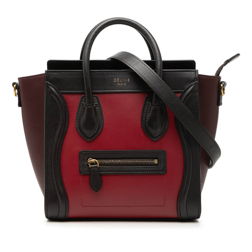 Nano Tricolor Leather Luggage Tote - Image 1