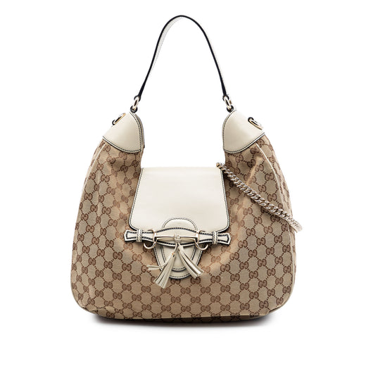 Medium GG Canvas Emily Flap Satchel - Image 1