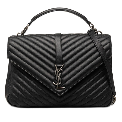 Large Chevron Sheepskin Monogram College Bag - Image 1