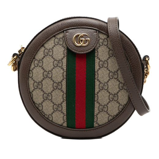 Mini GG Supreme Web Ophidia Round Crossbody - Image 1