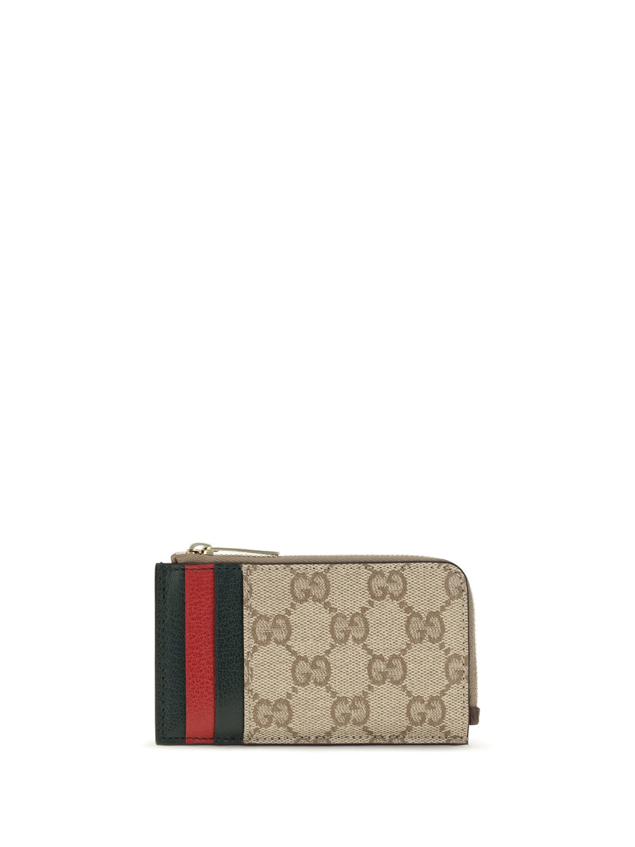 Gucci Gg Coated Canvas Cardholder — Multicolor Cotton Wallet