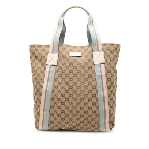 GG Canvas Web Tote - Image 1