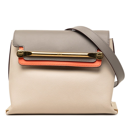Small Tricolor Leather Clare Crossbody - Image 1