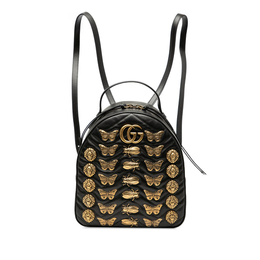 Small GG Marmont Matelasse Leather Animalier Backpack - Image 1