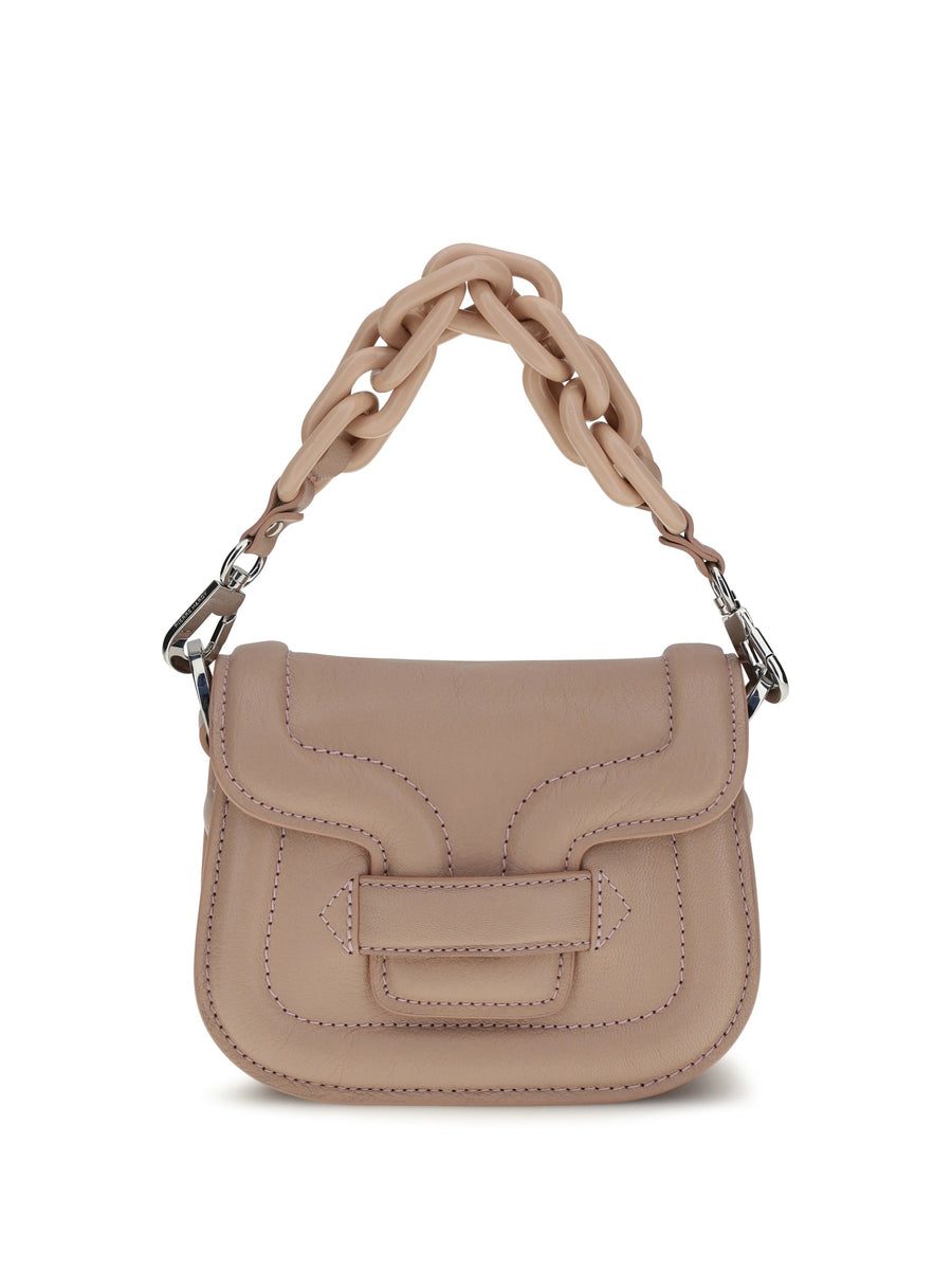 Pierre Hardy Stitched Calf Leather Shoulder Bag — Beige Bos Taurus