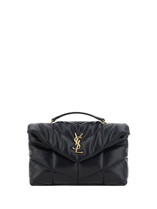 Saint Laurent Puffer Toy Shoulder Bag — Black Lamb Ovis Aries