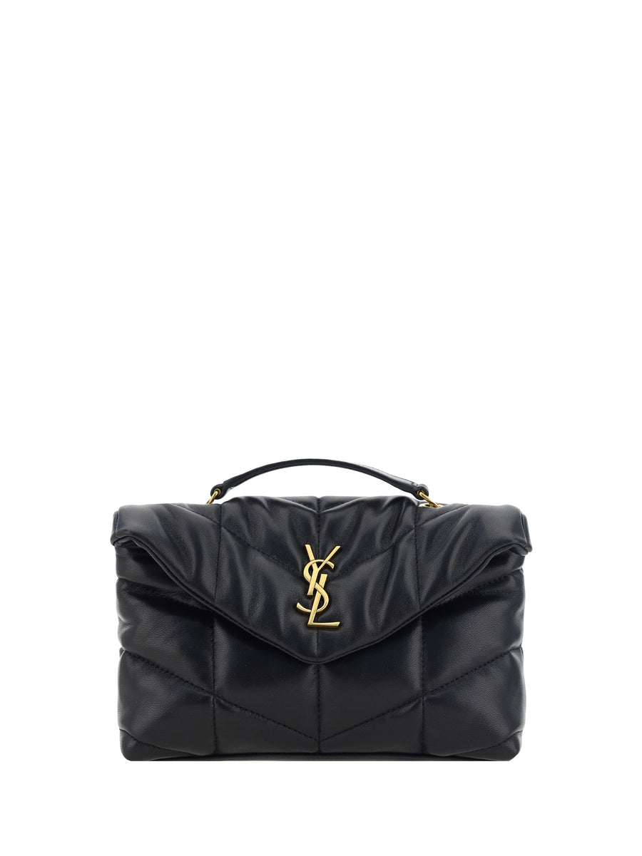 Saint Laurent Puffer Toy Shoulder Bag — Black Lamb Ovis Aries