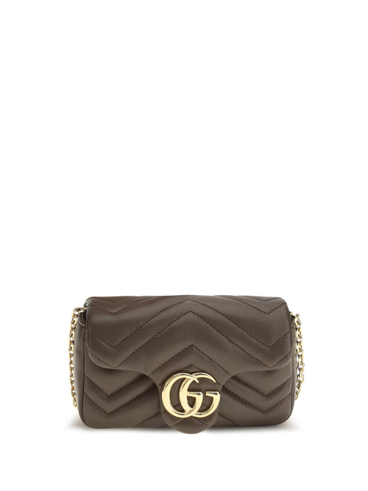Gucci Gg Marmont Shoulder Bag — Brown Calf Leather Bos Taurus