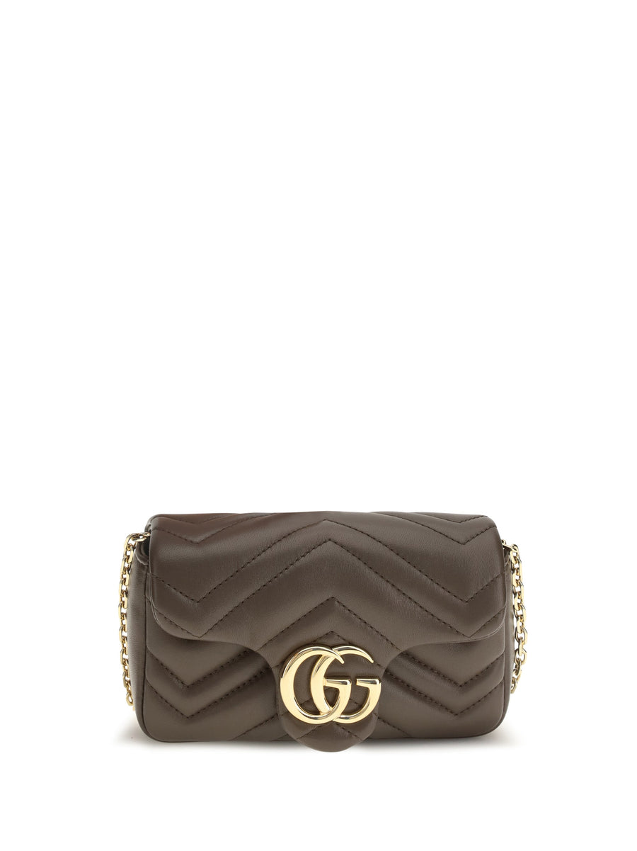 Gucci Gg Marmont Shoulder Bag — Brown Calf Leather Bos Taurus