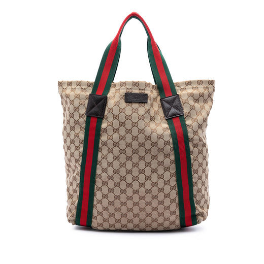 GG Canvas Web Tote - Image 1