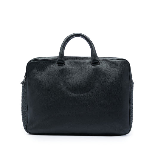 Intrecciato Trimmed Leather Business Bag - Image 1