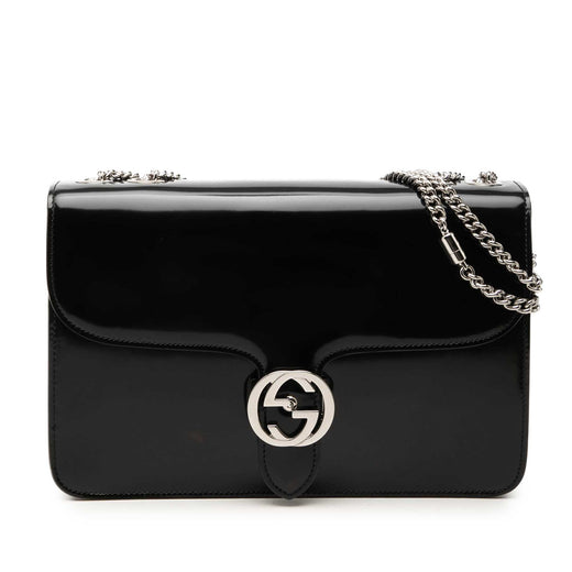 Medium Patent Interlocking G Crossbody - Image 1