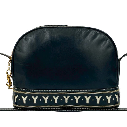 Leather Y Cutout Crossbody - Image 1
