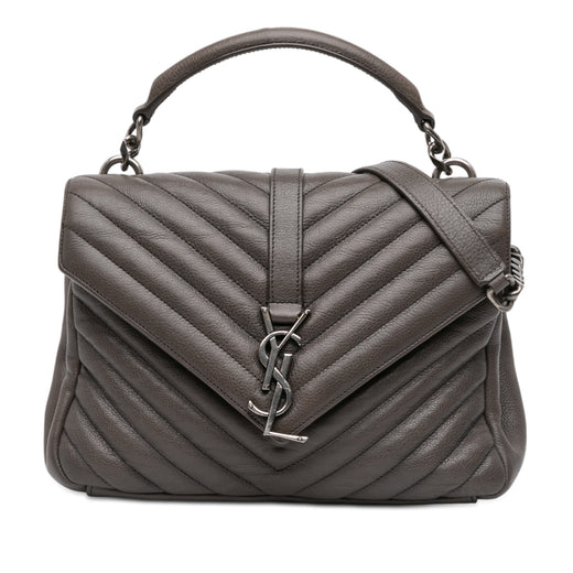 Medium Chevron Sheepskin Monogram College Satchel - Image 1