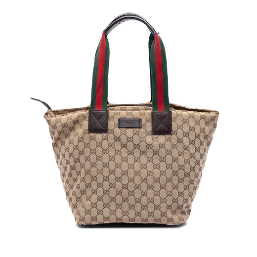 GG Canvas Web Tote - Image 1